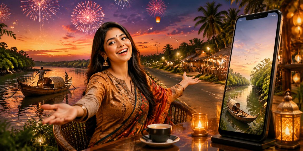 সুন্দরবনের মডেল দ্বারা জমা বোনাস সুবিধা নিচ্ছেন